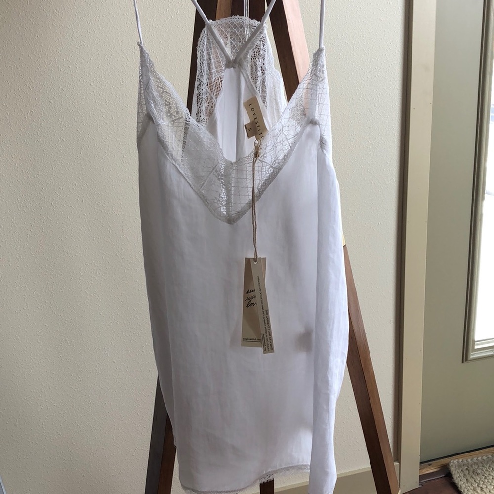 White Cami / Lace Tank-top